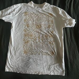 Patagonia White and Gold Graphic Women’s Tee